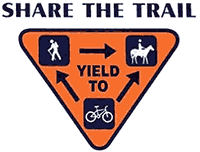 For safety mountain bikers yield to all other trail traffic.